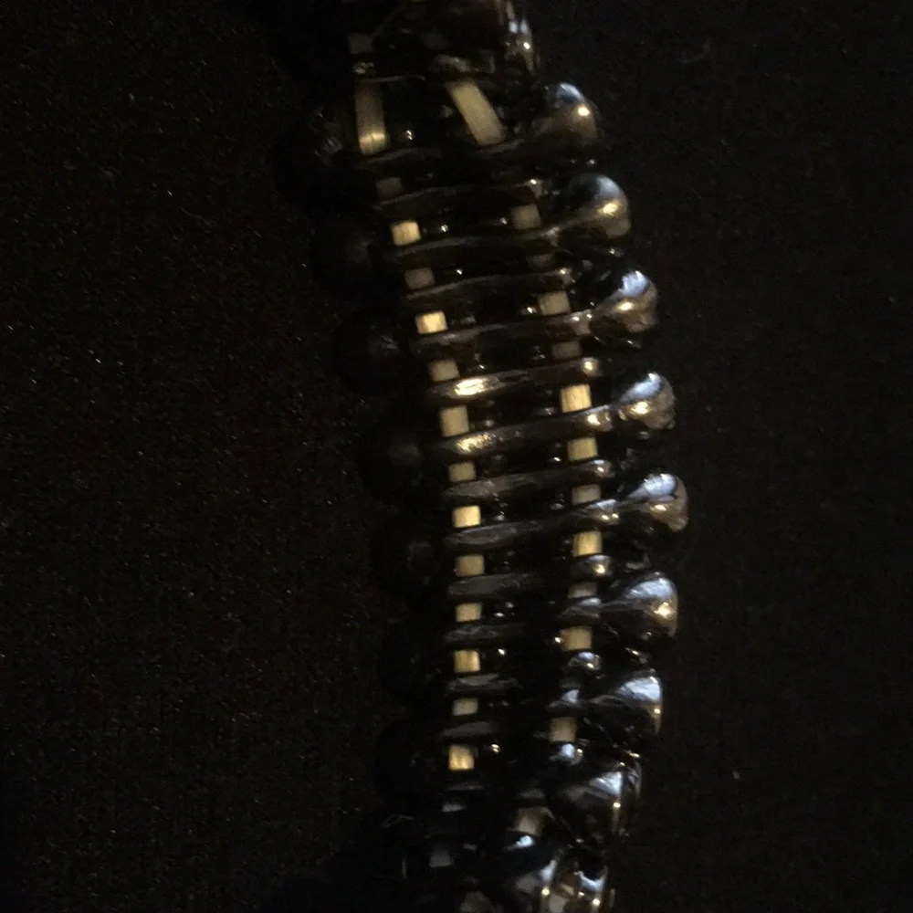 JCrew Gunmetal Crystal Bracelet
